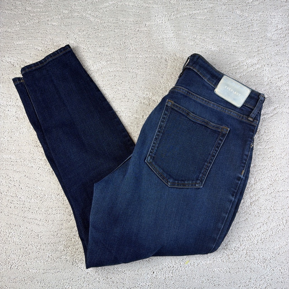Women's‎ Everlane Size 31 Curvy High Rise Skinny Crop Jean Dark Wash